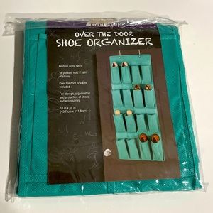 teal / aqua over the door shoe hanger